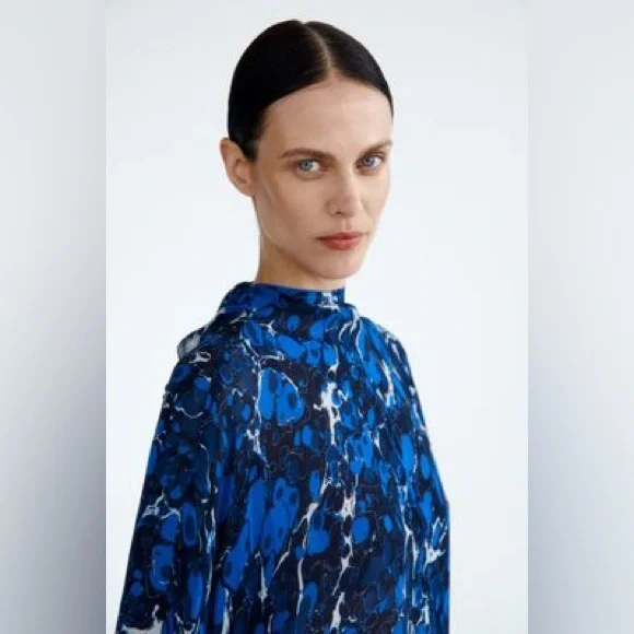 PRINTED BLOUSE WITH BOW - Picture 4 of 7